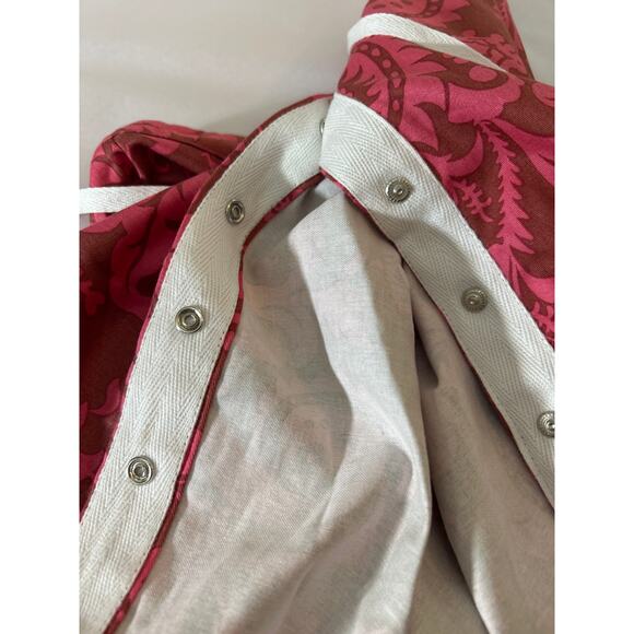 Binsi Birthing Skirt Small Pink Fleur De Lis NEW Snap Front Labor Delivery Birth - Picture 10 of 10